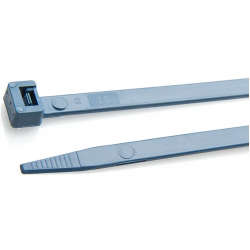 Metal Detectable Cable Ties 100mm x 2.5mm Blue Pack of 100