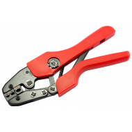 Ratchet crimp tool for insulated terminals