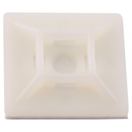 20x20mm Self Adhesive Cable Tie Base White