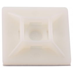 20x20mm Self Adhesive Cable Tie Base White