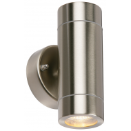 Saxby 13802 Palin IP44 GU10 Up Down Light Brushed Stainless Steel