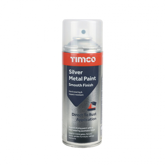 Timco 237008 Silver Metal Paint Smooth 380ml