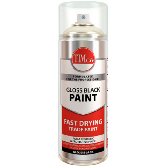 Timco 237190 Finishing Paint Gloss Black 380ml
