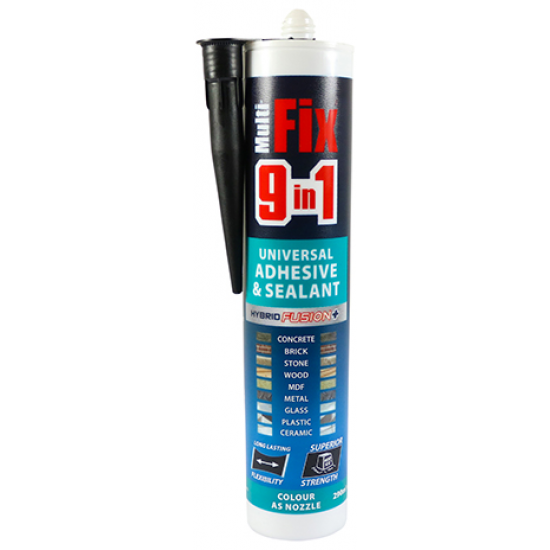 Timco 247146 9in1 Adhesive & Sealant Black 290ml