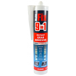 Timco 247972 9in1 Instant Grab Adhesive Clear 290ml