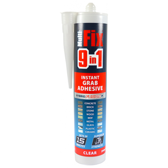 Timco 247972 9in1 Instant Grab Adhesive Clear 290ml