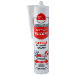 Timco 732480 Acetoxy Silicone White 300ml