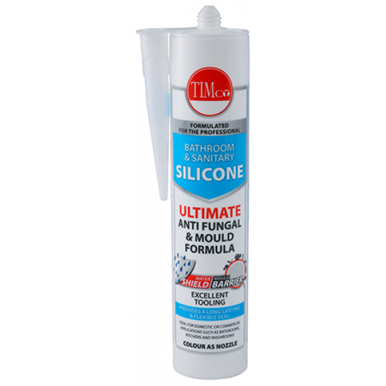 Timco 732653 Bathroom Sanitary Silicone Clear 300ml