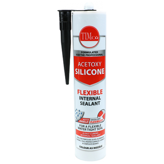Timco 732741Acetoxy Silicone Black 300ml
