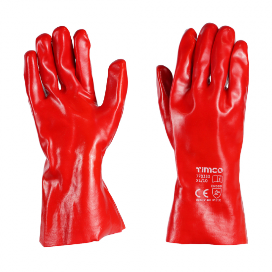 PVC Coated Gauntlets Cotton_X Large