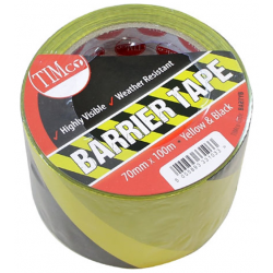 BARTYB_Barrier Tape Black & Yellow_100m x 70mm