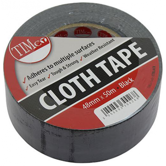 CTBLACK_Cloth Tape Black_50m x 48mm