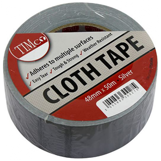 CTSILVER_Cloth Tape Silver_50m x 48mm