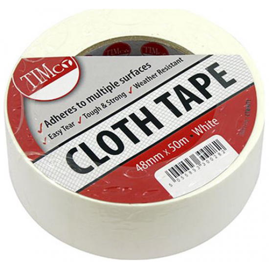 CTWHITE_Cloth Tape White_50m x 48mm
