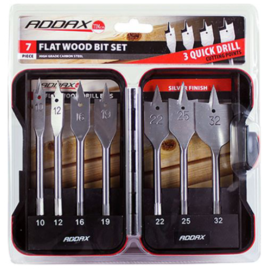 Timco F7SET Flat Wood Drill Bit Set 7pc