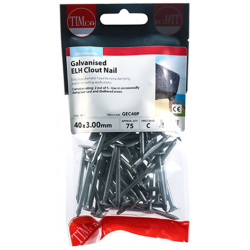 Timco GEC40P 40x3.00mm Galvanised Clout Nail
