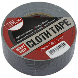 HDCTSILVER_Heavy Duty Cloth Tape Silver_50m x 50mm