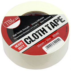 HDCTWHITE_Heavy Duty Cloth Tape White_50m x 50mm