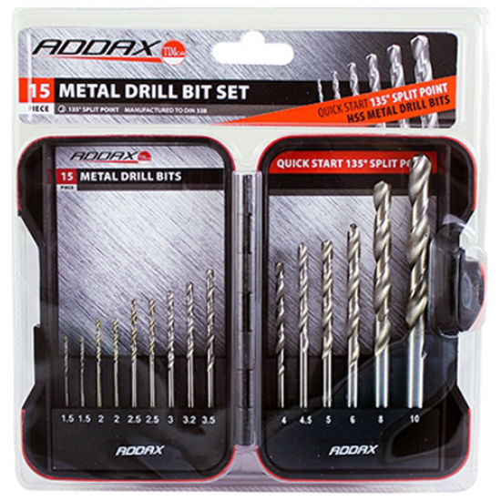 Timco HSS15SET Milled Jobber BitSet 15pc