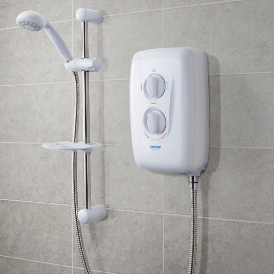 Triton AVENA8 Avena Electric Shower 8.5kW White/Chrome