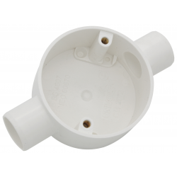 Plastic Conduit Through Box 20mm White