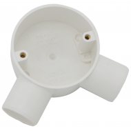Plastic Conduit Angle Box 20mm White