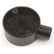 Plastic Conduit End Box 25mm Black