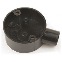 Plastic Conduit End Box 25mm Black