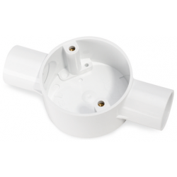 Plastic Conduit Through Box 25mm White
