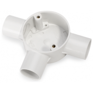 Plastic Conduit Tee Box 25mm White