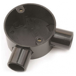 Plastic Conduit Angle Box 25mm Black
