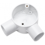 Plastic Conduit Angle Box 25mm White