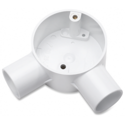 Plastic Conduit Angle Box 25mm White