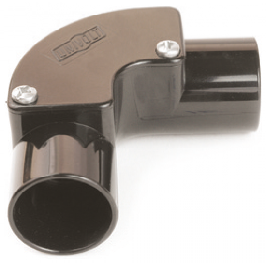 Plastic Conduit Inspection Elbow 20mm Black