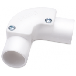 Plastic Conduit Inspection Elbow 20mm White