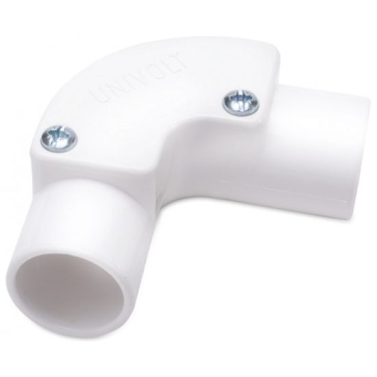 Plastic Conduit Inspection Elbow 20mm White