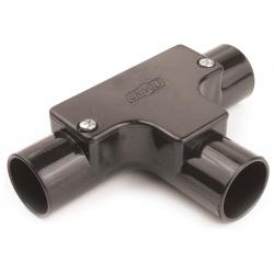 Plastic Conduit Inspection Tee 20mm Black