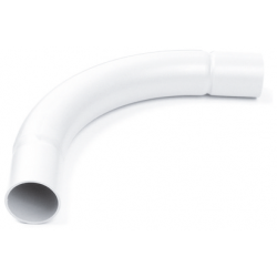 Plastic Conduit Solid Bend 20mm White