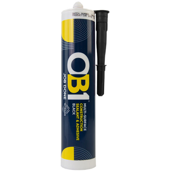 Unicrimp Black OB1 Multi Surface Sealant and Adhesive 290ml OB1SCS290BL