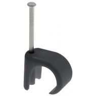 Round Cable Clips Black 5mm - 7mm 100pk