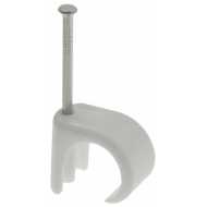 Round Cable Clips White 5mm - 7mm 100pk