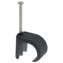 Round Cable Clips Black 7mm - 10mm 100pk