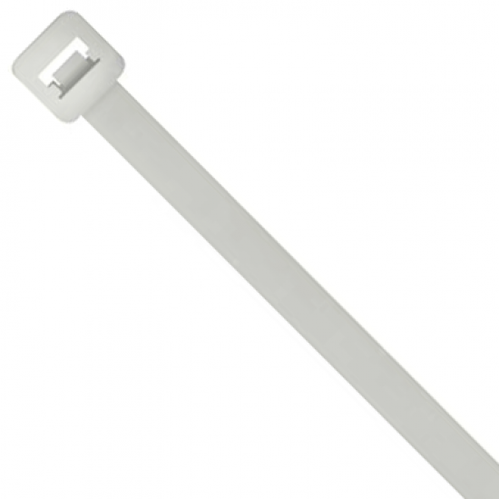 200mmx4.8mm Cable Tie White 100pk