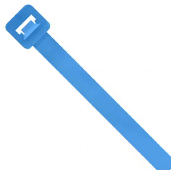 140mmx3.6mm Cable Tie Blue 100pk