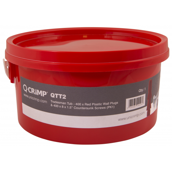 Trade tub 8x11/2 screw red plugs 400