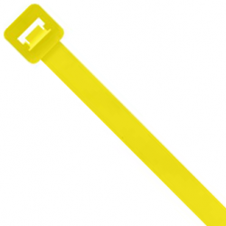 100mmx2.5mm Cable Ties Yellow 100pk
