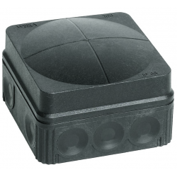 Wiska 10061999 Combi 108 BK Junction Box IP66 Adaptable Box 76x76x51mm Black
