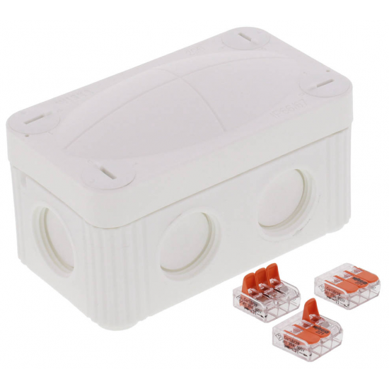 Wiska 10109573 Combi 206 WH Junction Box IP66 Adaptable Box 85x49x51mm White